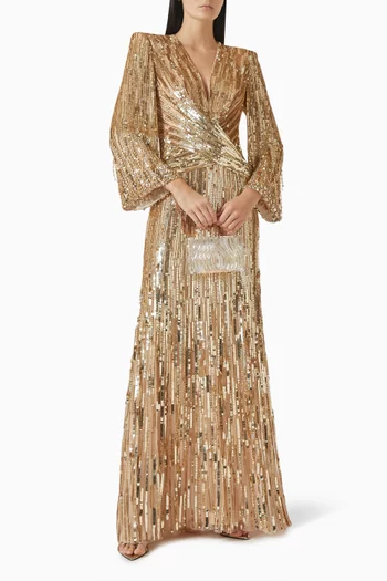 Cosmos Sequin-embellished Gown
