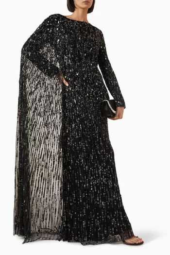 Pauline Bead-cape Gown