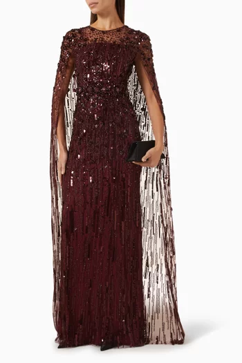 Ruby Embellished Gown