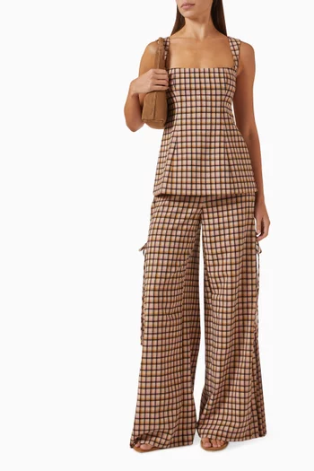 Edrika Check-print Top