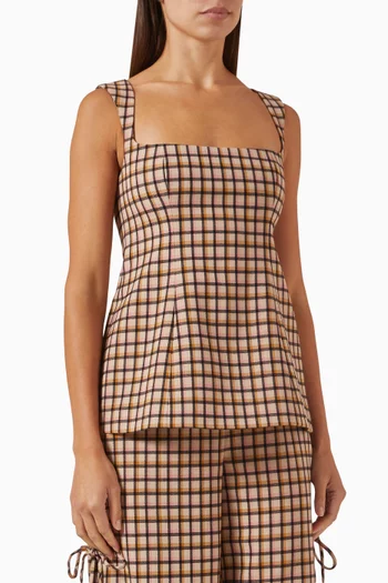 Edrika Check-print Top