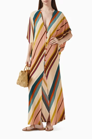 Organic Stripes Long Kaftan