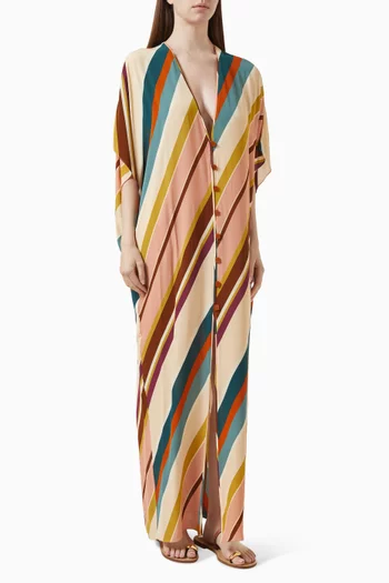 Organic Stripes Long Kaftan