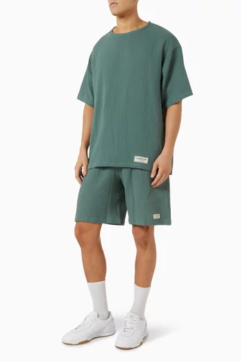 Drawstring Shorts in Crinkle-cotton