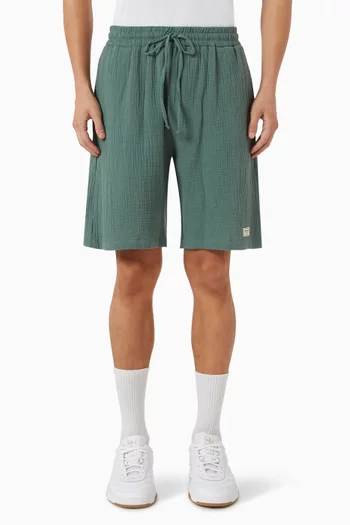 Drawstring Shorts in Crinkle-cotton