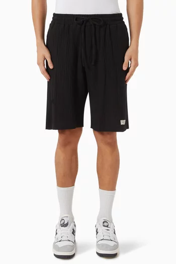 Drawstring Shorts in Crinkle-cotton