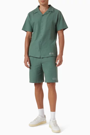 Short-sleeve Shirt in Seersucker Jersey
