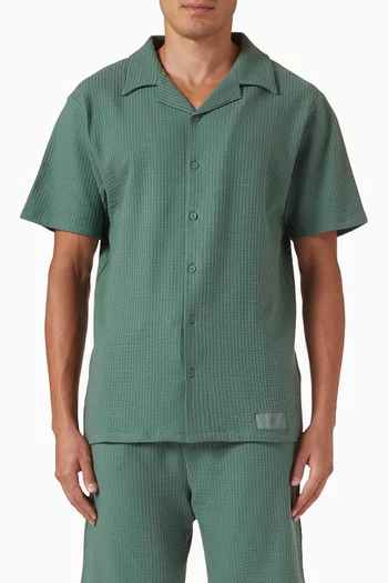 Short-sleeve Shirt in Seersucker Jersey