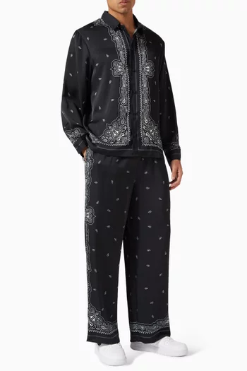 قميص بنقشة بيزلي فيسكوز ستان