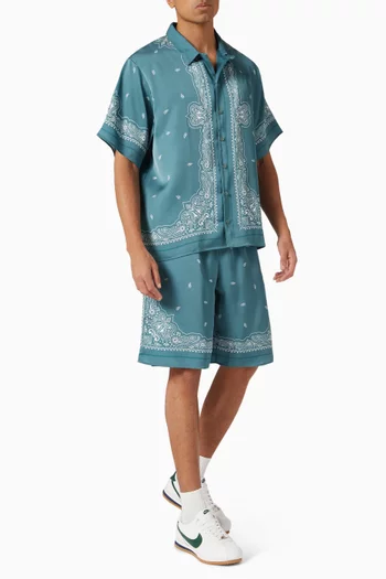 Paisley Print Shirt in Recycled Satin