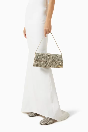 The Bambino Shoulder Bag in Snake-embossed Leather
