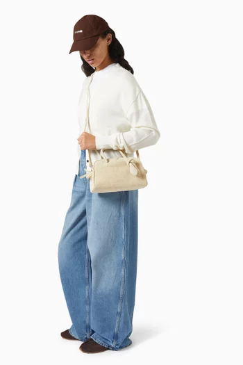 حقيبة يد لو بوتيت توريزمو صغيرة شمواه بنقشة جلد التمساح