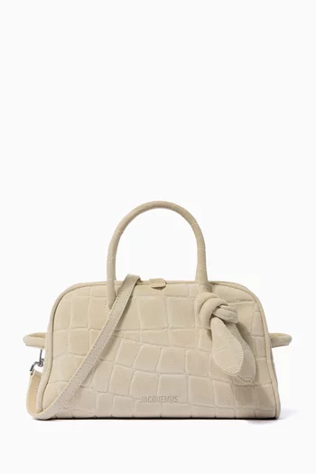 حقيبة يد لو بوتيت توريزمو صغيرة شمواه بنقشة جلد التمساح