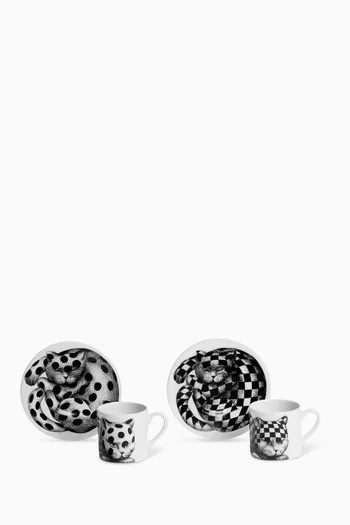 High Fidelity Coffee Cup & Saucer, Set of 2