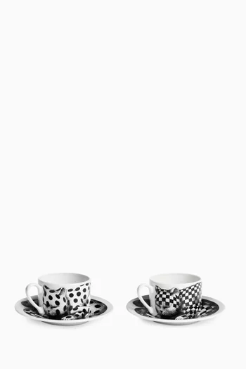 High Fidelity Tea Cup & Saucer, Set of 2