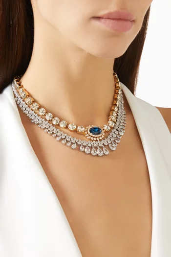 Esencia Layered Necklace in Gold and Silver-plated Brass