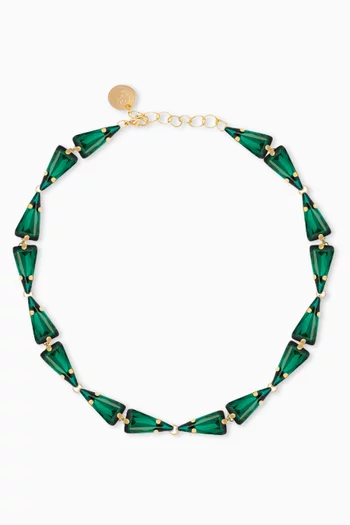 قلادة سيلين نحاس مطلي بلون ذهبي