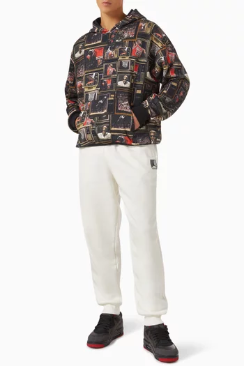 Brooklyn Printed Pullover Hoodie in Fleece