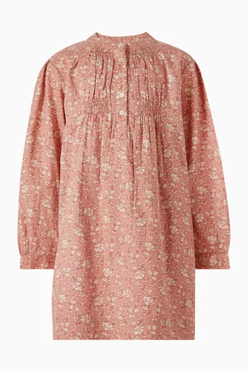 Tania Floral Print Dress in Organic Cotton