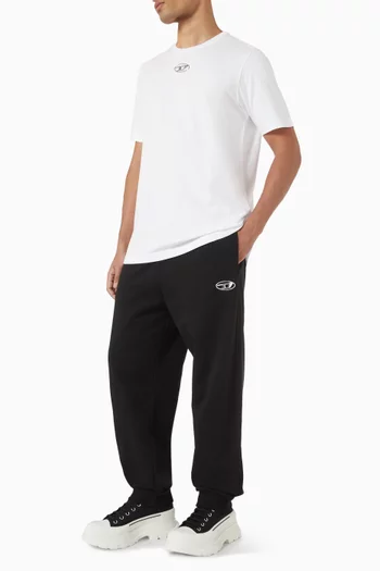 Metal-effect Oval D Logo Sweatpants in Cotton