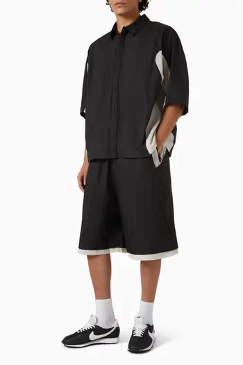 شورت فضفاض قماش معالج