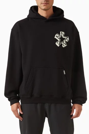 Initial Star Hoodie in Cotton-fleece