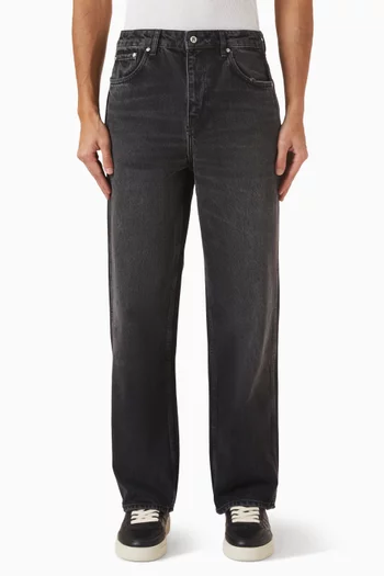 بنطال جينز آر 3 واسع دينم باهت