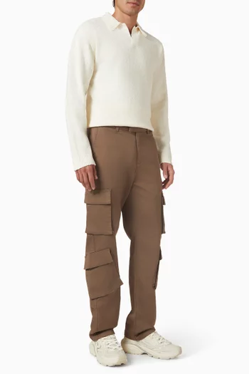 بنطال كارغو مزيج قطن