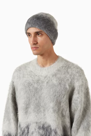 قبعة بيني بألوان متدرجة بنسيج مزيج ألباكا