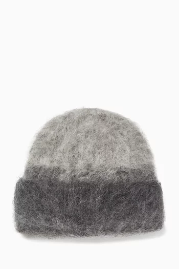 قبعة بيني بألوان متدرجة بنسيج مزيج ألباكا