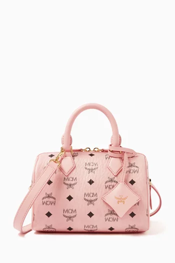 Small Ella VI Boston Bag in Visetos Canvas