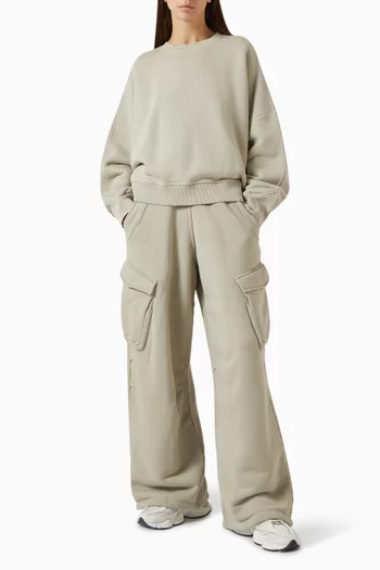 Initial V Notch Sweater in Cotton Fleece