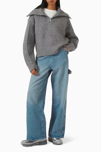 Skater Oversized Jeans in Denim