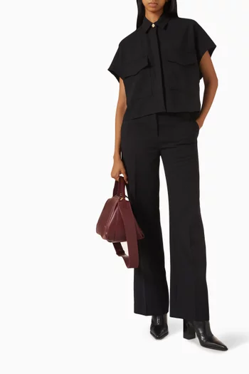 Bianca Jewel-button Shirt in Twill