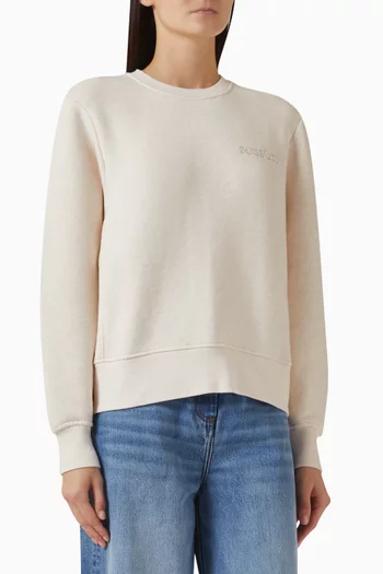 Chill Embroidered Sweater in Fleece