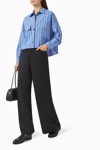 Balanca Striped Buttoned Shirt in Cotton