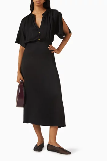 Ellita Dress in Double Seersucker