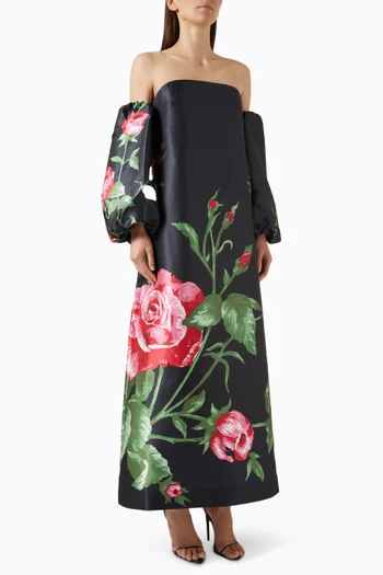 Abigail Off-shoulder Dress in Eco-taffeta