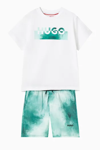 تي شيرت قطن عضوي بشعار الماركة