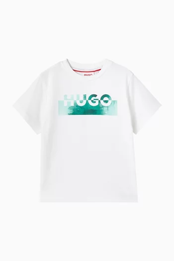 تي شيرت قطن عضوي بشعار الماركة