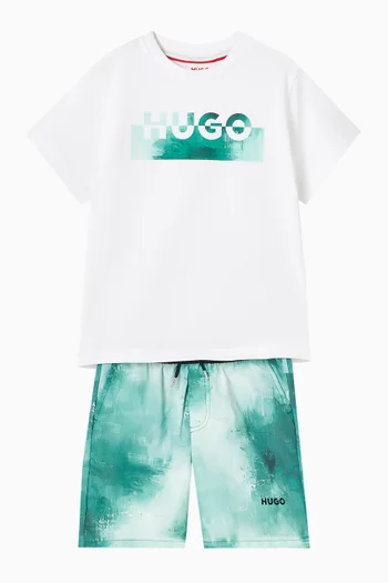 Arty-print Swim Shorts