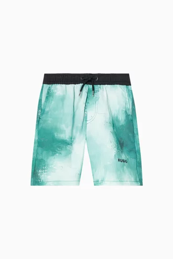 Arty-print Swim Shorts