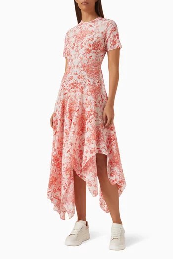 Sailor Tattoo Asymmetric Dress in Silk