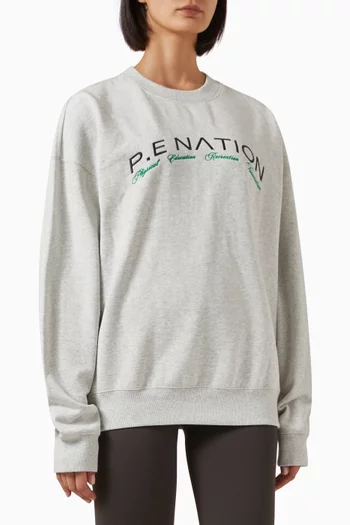 سويت شيرت فوليوم صوف قطني