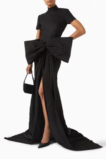 Oversized Bow Maxi Dress