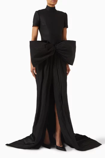 Oversized Bow Maxi Dress