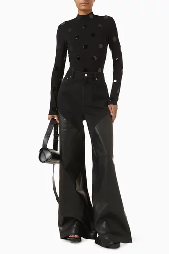 بودي سوت بنقشة منقطة مثبتة حراريًا