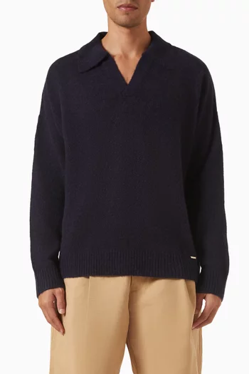 سترة أتيكاس بفتحة رقبة مفتوحة مزيج ألباكا