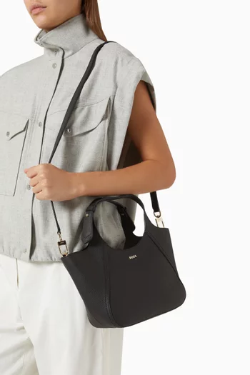 Small Lenah Tote Bag in Grained Leather