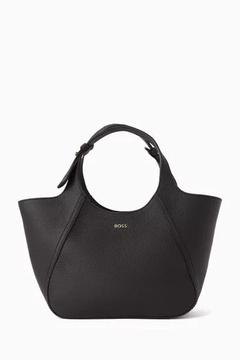 Small Lenah Tote Bag in Grained Leather